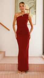 Cataleya Maxi Dress - Wine