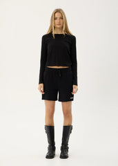 AFENDS Womens Katelyn - Fleece Short - Black