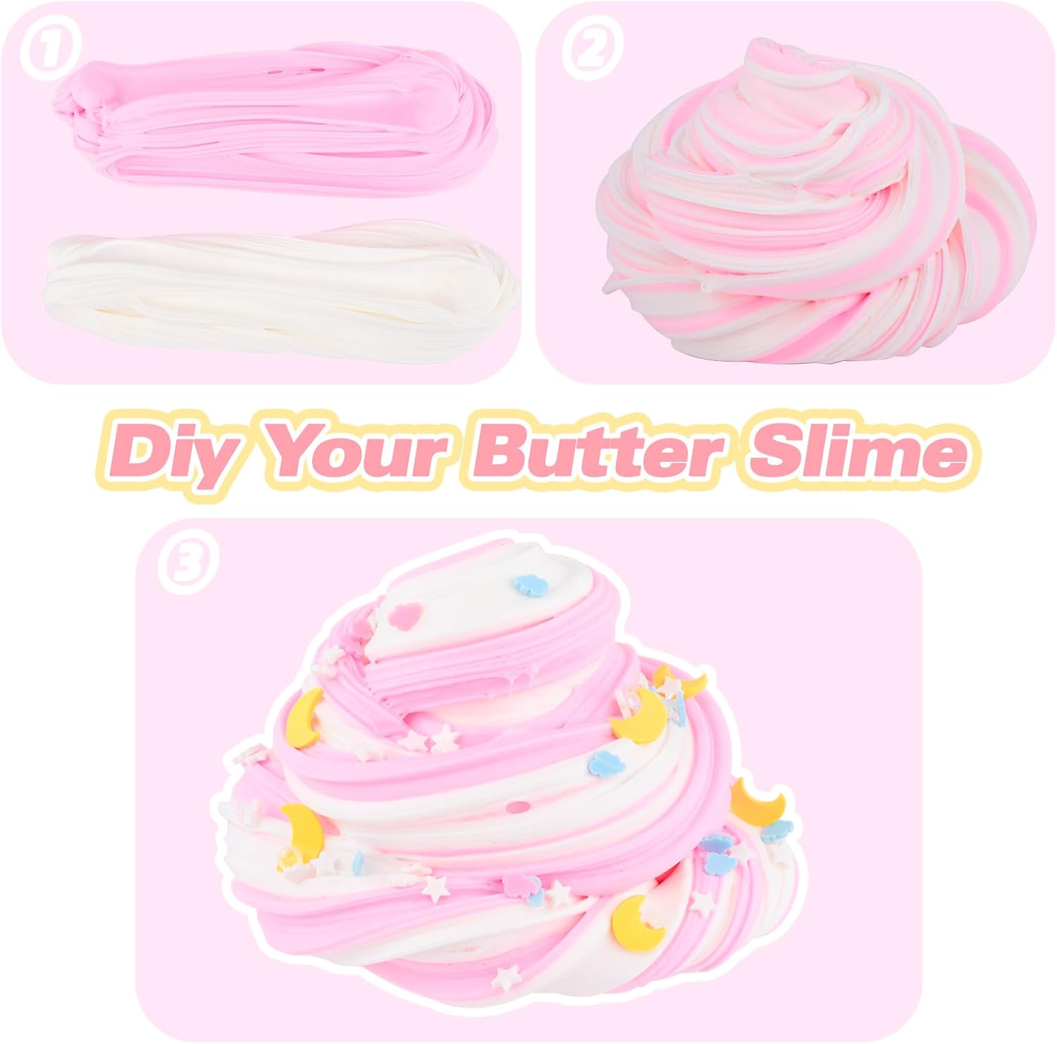 Pink Axolotl Butter Slime Kit with Add Ins