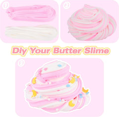 Pink Axolotl Butter Slime Kit with Add Ins