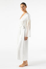 Virginia Vintage Long Silk Robe