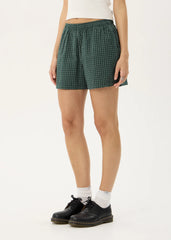 AFENDS Womens Reverb - Short - Pine Check