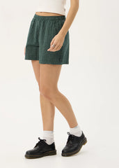 AFENDS Womens Reverb - Short - Pine Check