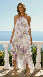 Soho Maxi Dress - Lilac Floral