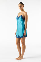 Morgan Lace Spaghetti Silk Chemise