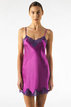 Morgan Lace Spaghetti Silk Chemise