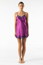 Morgan Lace Spaghetti Silk Chemise