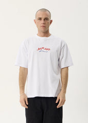 AFENDS Mens Consider - Heavyweight Boxy Tee - White