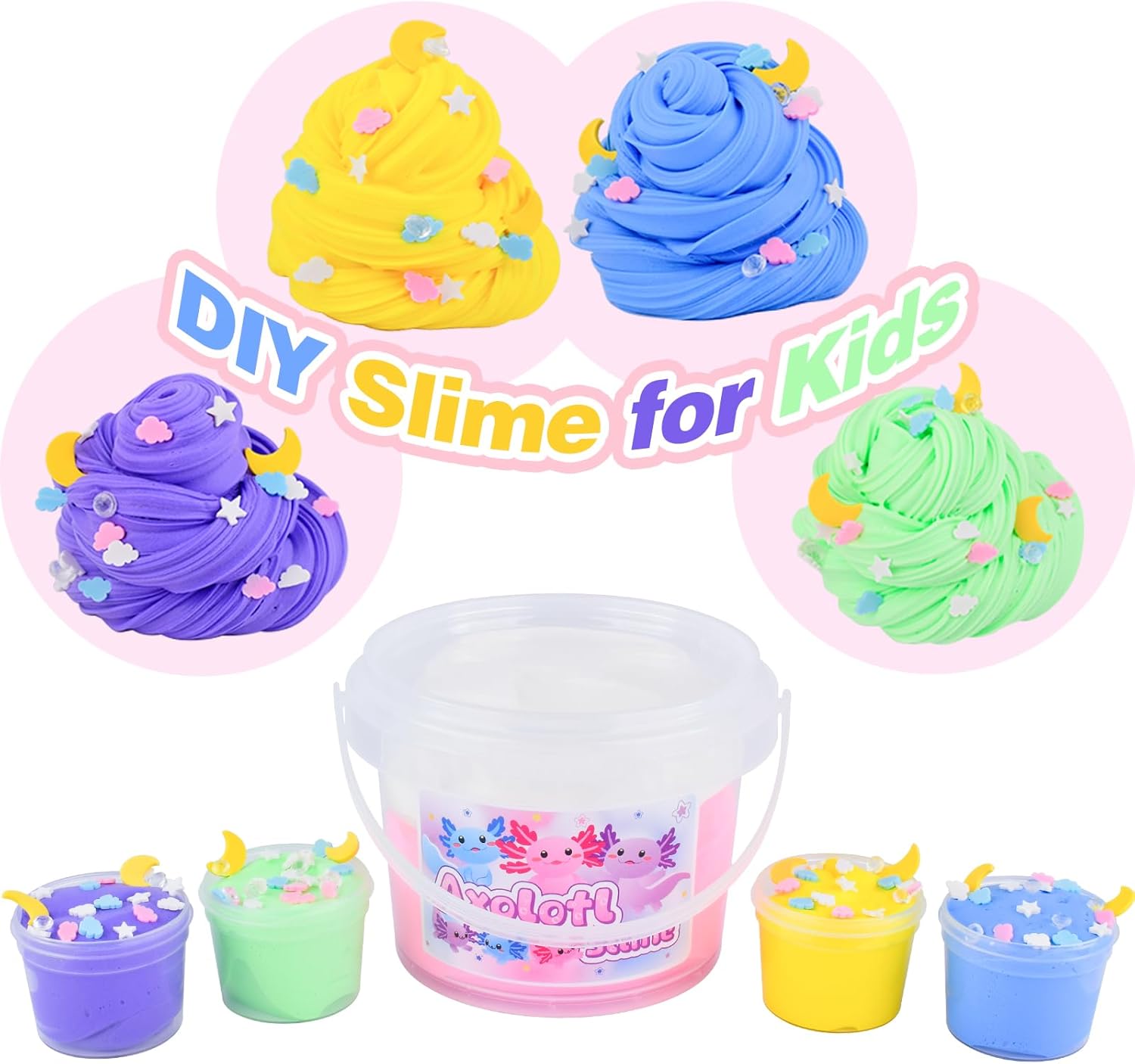 Pink Axolotl Butter Slime Kit with Add Ins