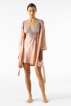 Mireille Twilight Bust-Support Silk Chemise