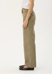 AFENDS Womens Bella - Denim Wide Leg Jean - Washed Olive
