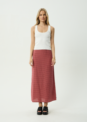 AFENDS Womens Kali - Maxi Skirt - Indy Rose Check