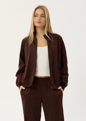 AFENDS Womens Avenue - Track Jacket - Coffee