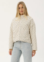 AFENDS Womens Berlin - Reversible Polar Fleece Jacket - Moonbeam