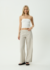 AFENDS Womens Sofia - Wide Leg Pant - Reverb Moonbeam Check