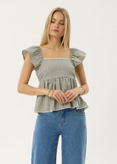 AFENDS Womens Drew - Top - Vice Alpine Check
