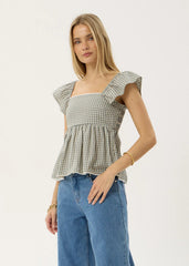 AFENDS Womens Drew - Top - Vice Alpine Check
