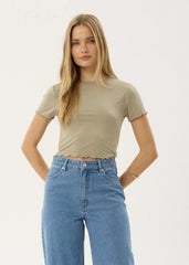 AFENDS Womens Indah - Slinky Tee - Grey