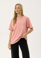 AFENDS Womens Unbound - Oversized Tee - Dusty Pink