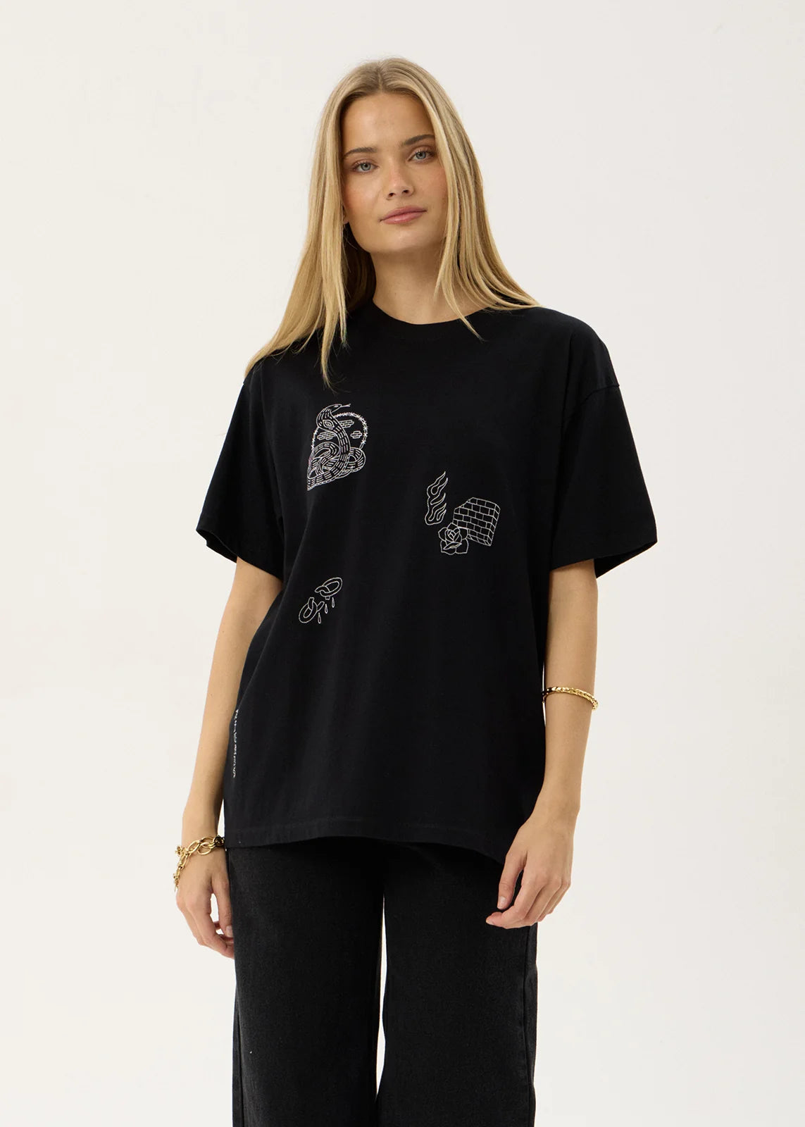 AFENDS Womens Unbound - Oversized Tee - Black