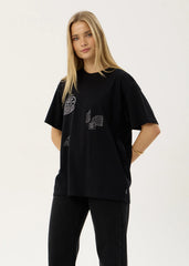 AFENDS Womens Unbound - Oversized Tee - Black