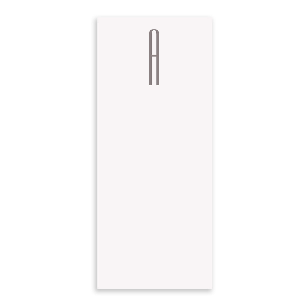 Gray Initial Skinny Notepad