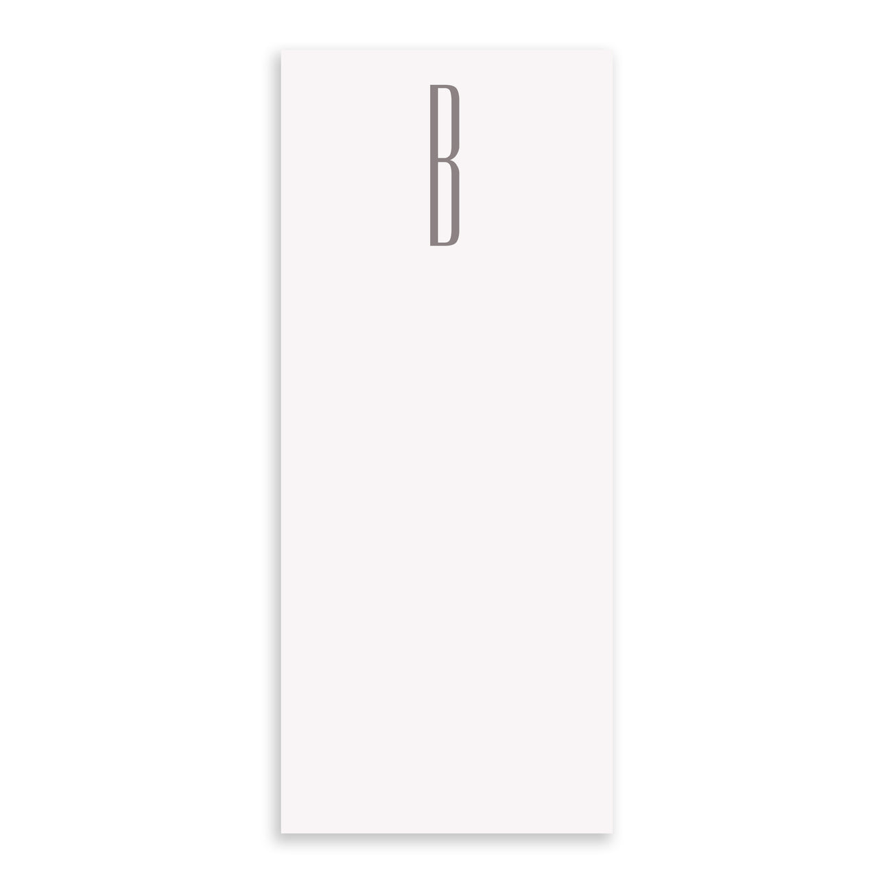 Gray Initial Skinny Notepad