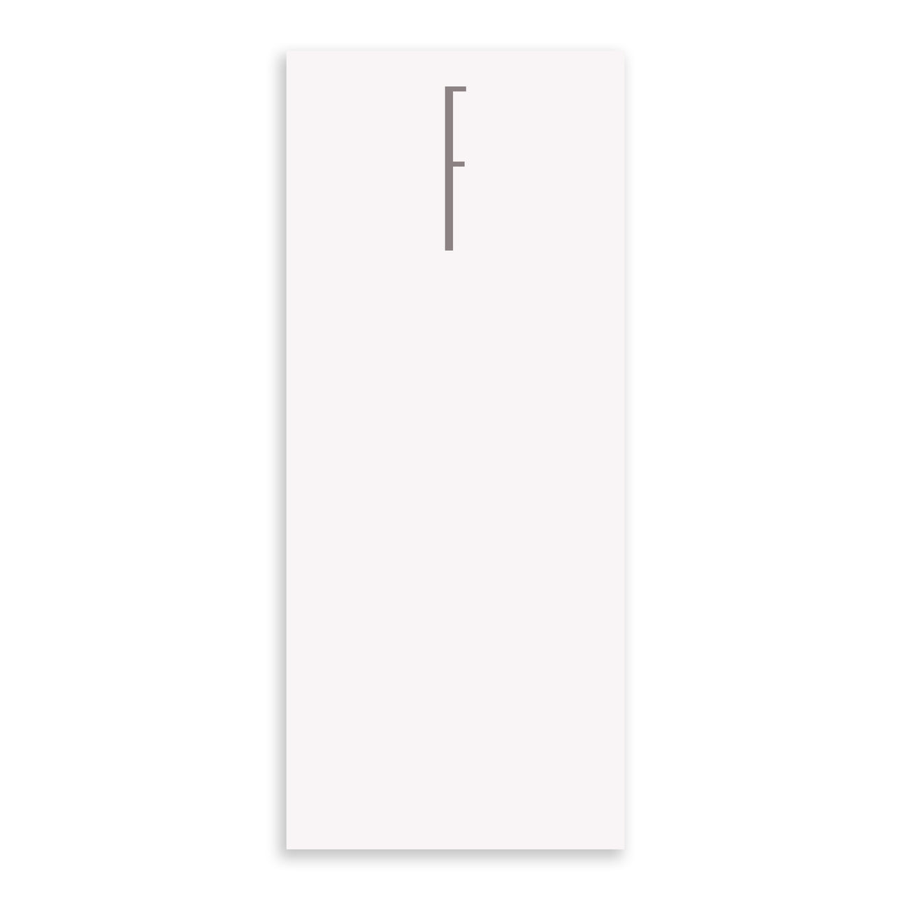 Gray Initial Skinny Notepad