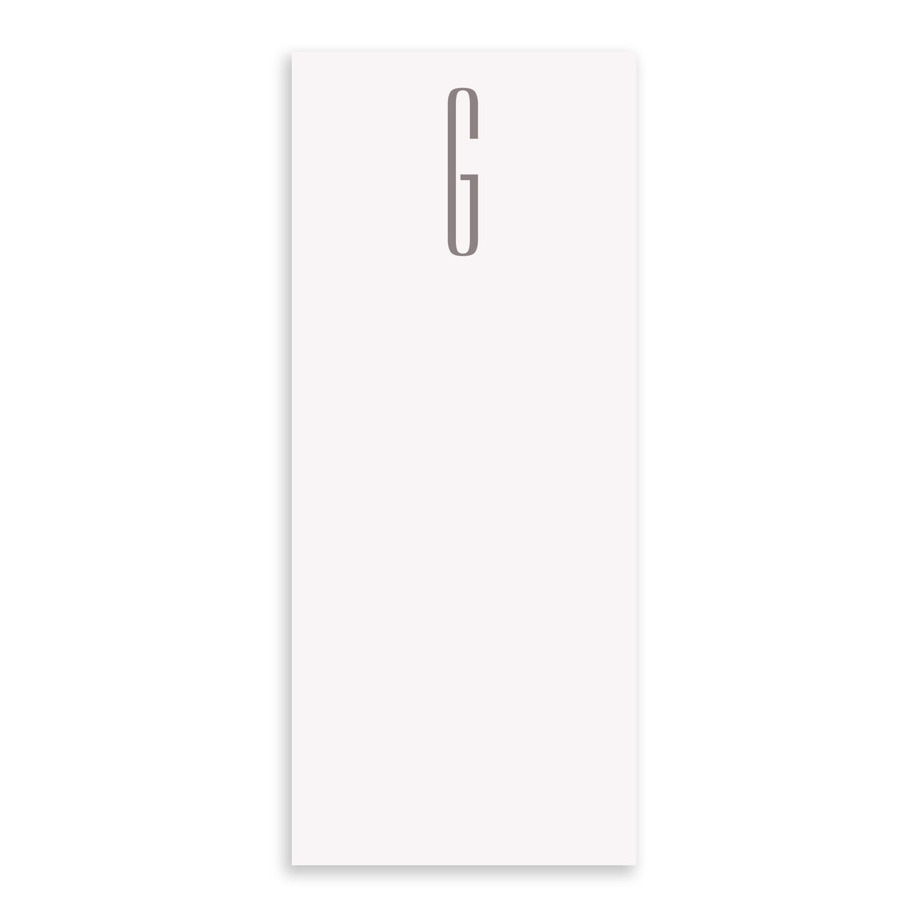 Gray Initial Skinny Notepad