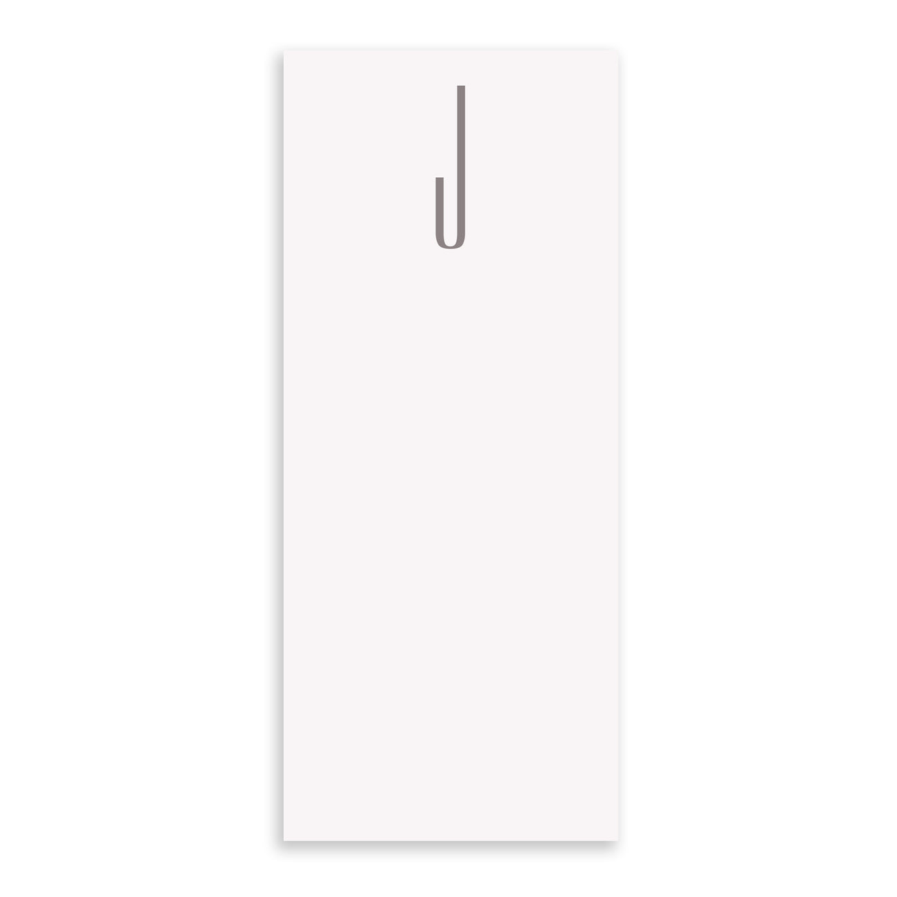 Gray Initial Skinny Notepad