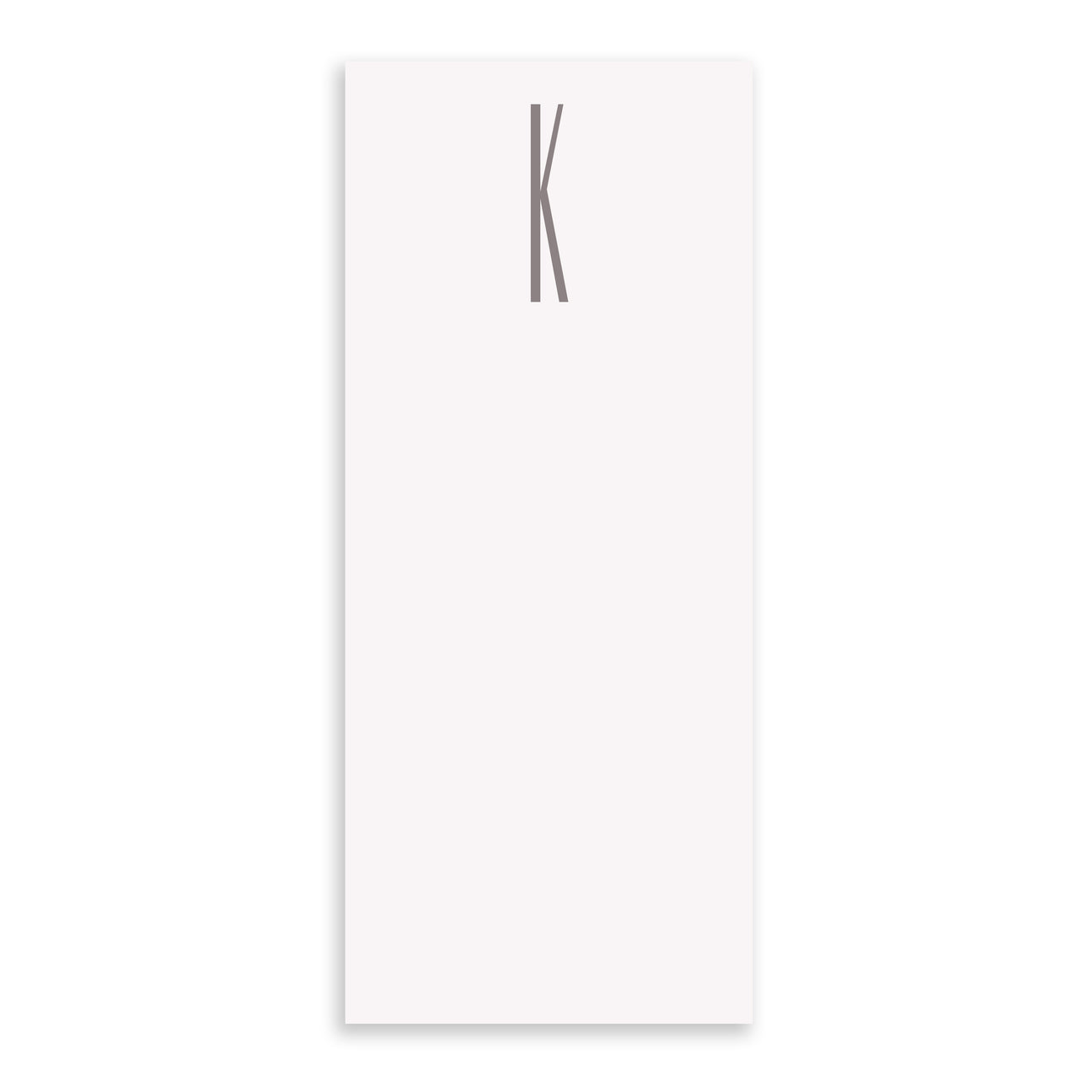 Gray Initial Skinny Notepad