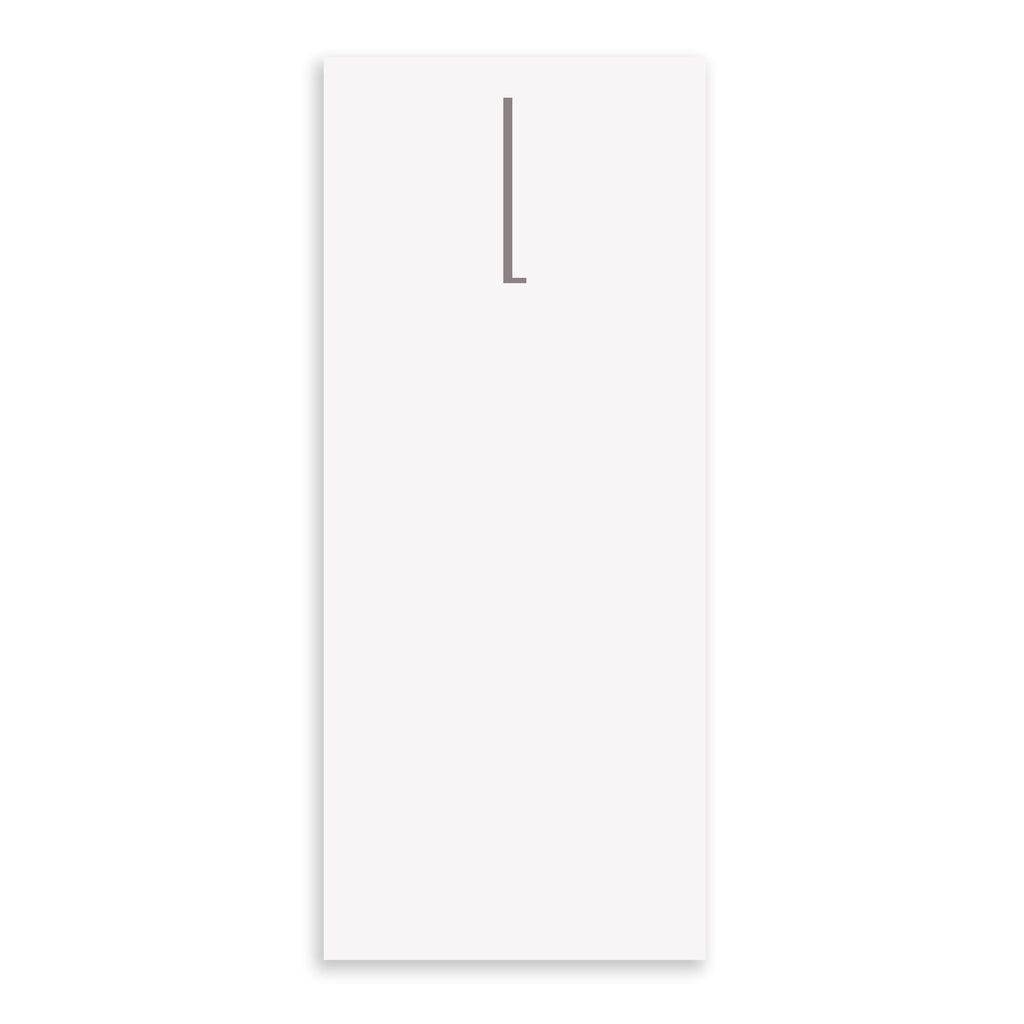 Gray Initial Skinny Notepad