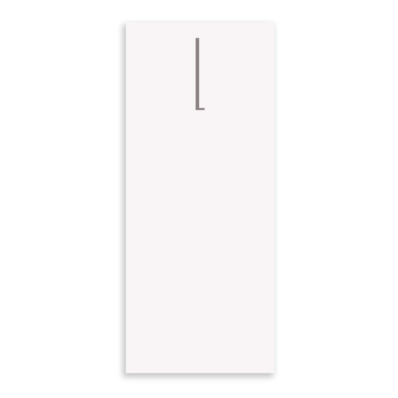 Gray Initial Skinny Notepad