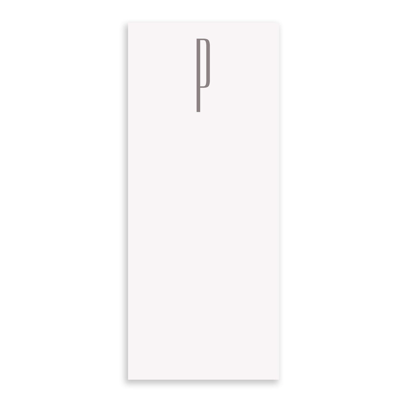 Gray Initial Skinny Notepad
