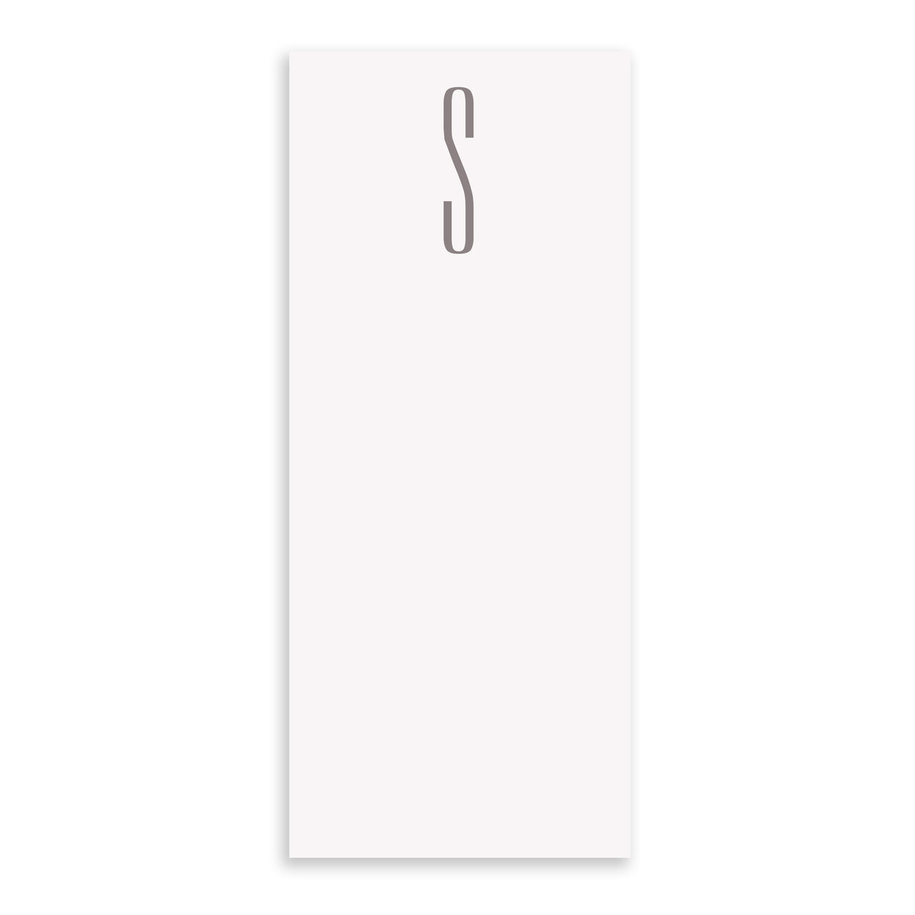 Gray Initial Skinny Notepad
