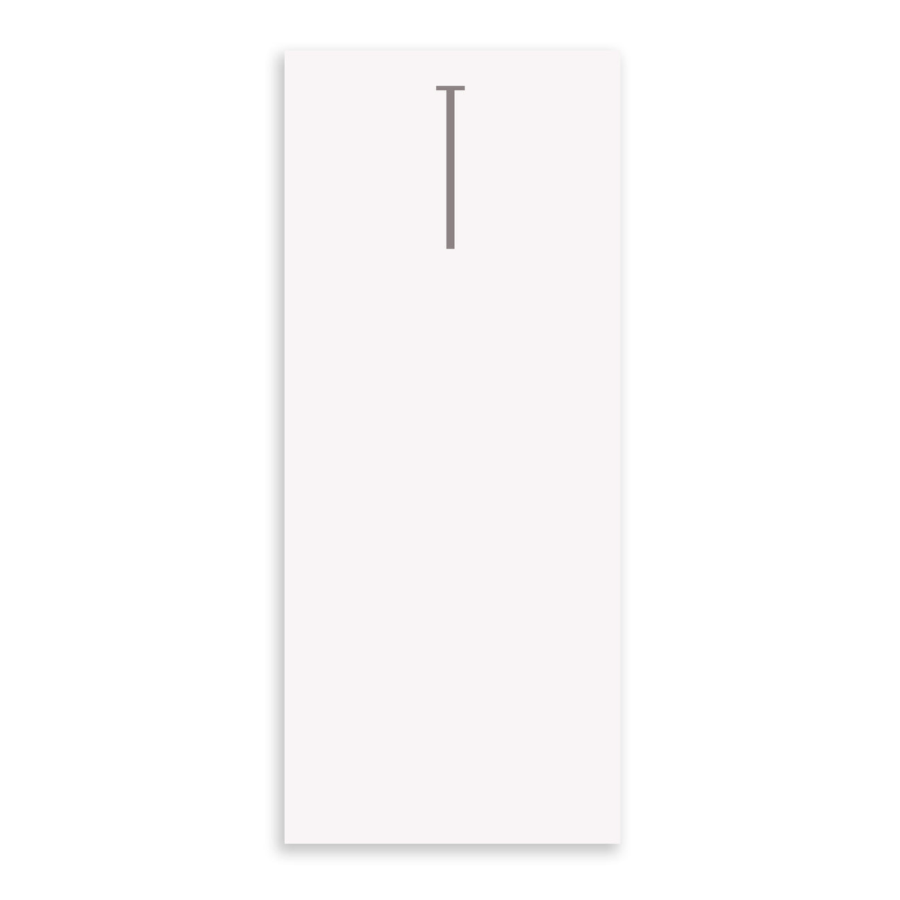 Gray Initial Skinny Notepad