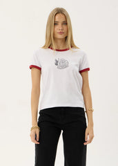 AFENDS Womens Forge - Ringer Tee - White