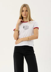 AFENDS Womens Forge - Ringer Tee - White