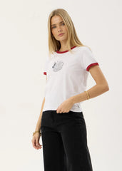 AFENDS Womens Forge - Ringer Tee - White