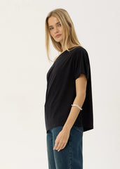 AFENDS Womens Sabina - Off Shoulder Tee - Black
