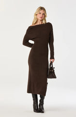One Shoulder Midi Sweater Dress