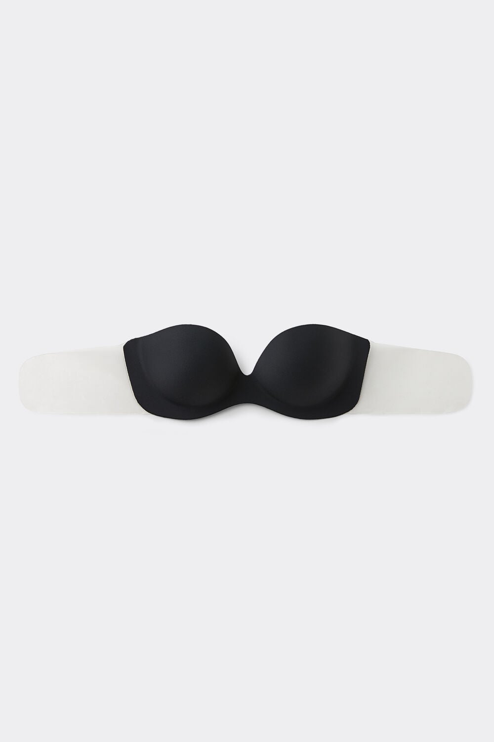 Transparent Back Strapless Bra - Black
