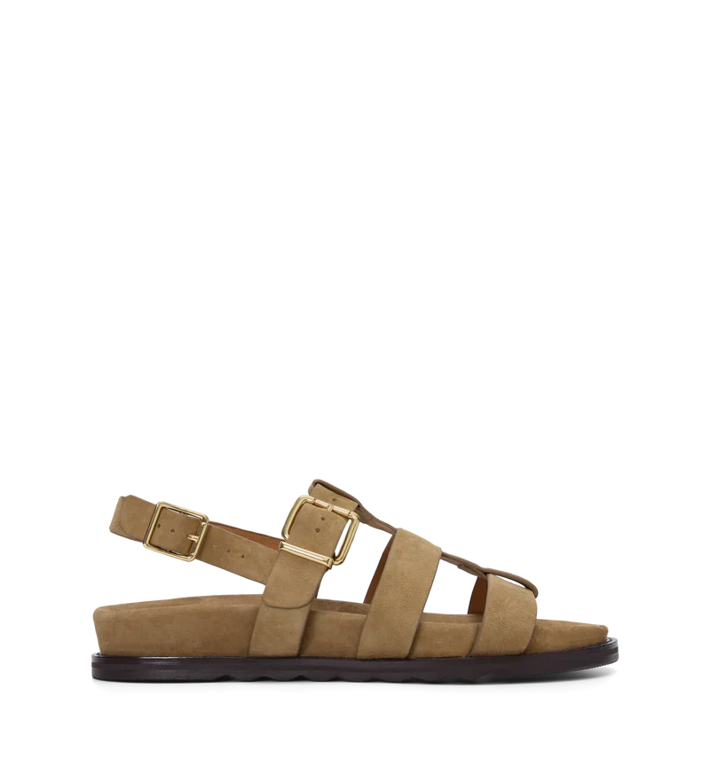 Anser Camel Suede Chunky Sandals