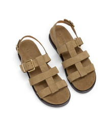 Anser Camel Suede Chunky Sandals