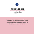 Blue Jean Modern Marble Printed Travel Tin Candle
