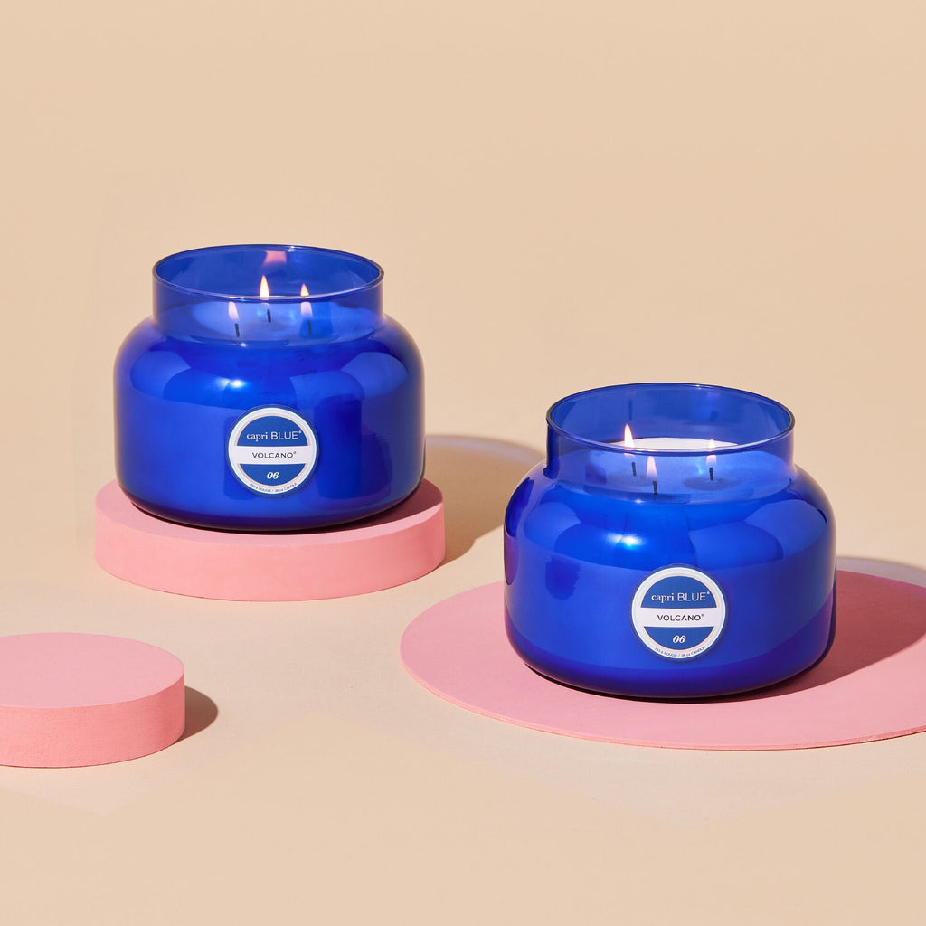 Volcano Blue Oversized Candle