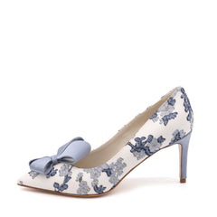 Caitlin Pointed Toe Pump Blue Bloom