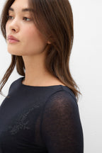 Boat Neck Modal Cashmere Ultralight Top
