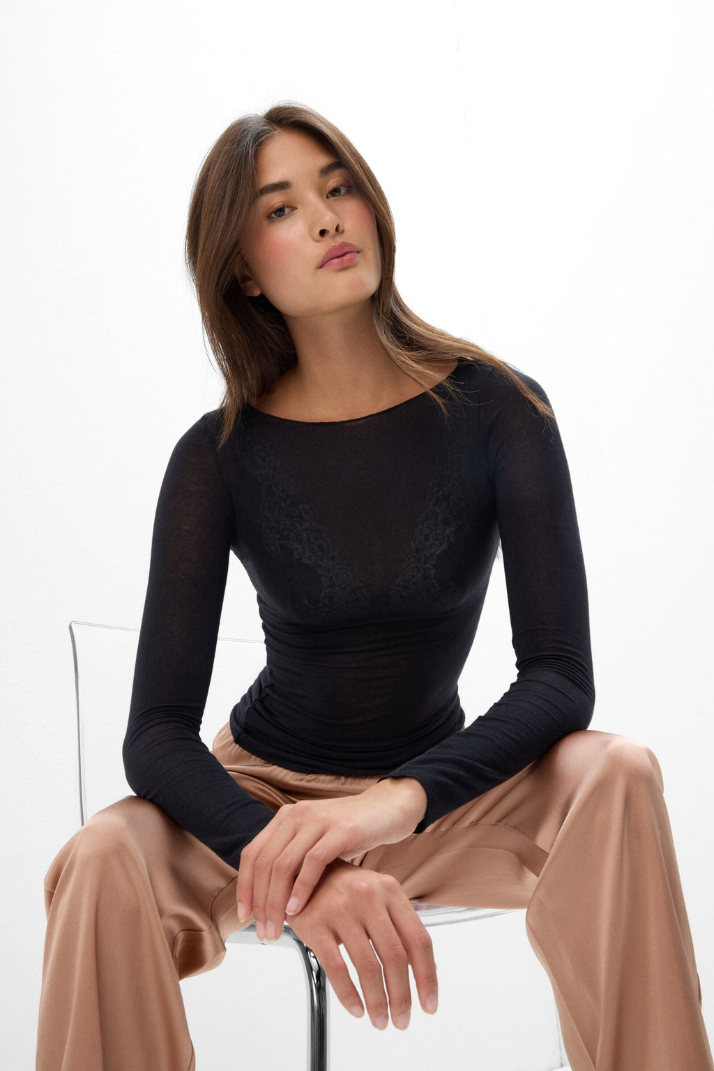 Boat Neck Modal Cashmere Ultralight Top