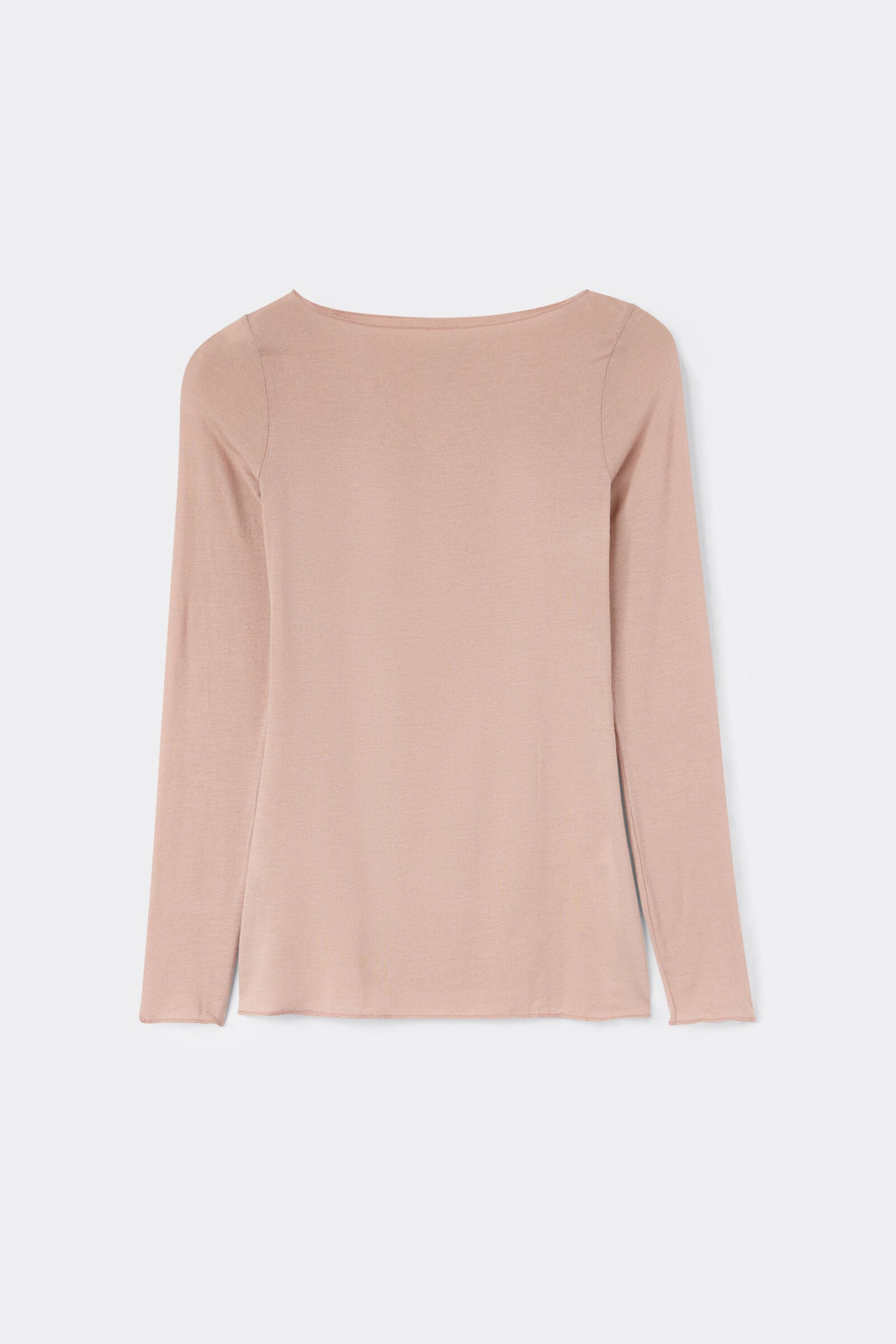 Boat Neck Modal Cashmere Ultralight Top - Macaron Rose